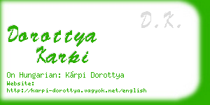 dorottya karpi business card